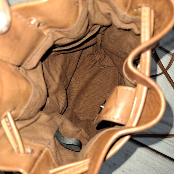 Handcrafted in India Genuine Leather Bucket Bag Purse - Picture 6 of 9